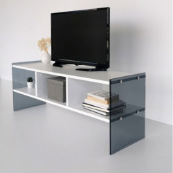 Mueble TV TV401 humo blanco Practica Hogar
