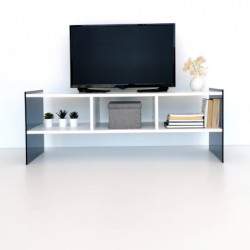 Mueble TV TV401 humo blanco Practica Hogar