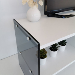 Mueble TV TV401 humo blanco Practica Hogar