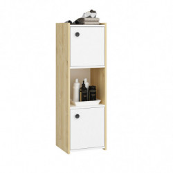 Mueble de baño Teo Roble Zafiro Blanco Practica Hogar