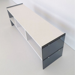 Mueble TV TV401 humo blanco Practica Hogar