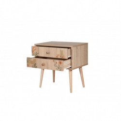 Mesita de noche City Two Cat multicolor Practica Hogar