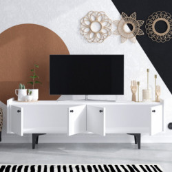 Mueble TV Atlas blanco Practica Hogar
