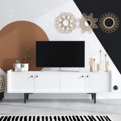 Mueble TV Atlas blanco Practica Hogar
