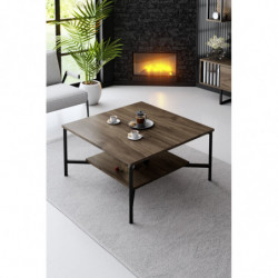 Mesa de centro Line negro nogal Practica Hogar