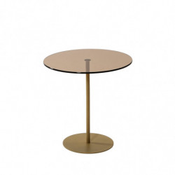 Mesa auxiliar Chill bronce oro Practica Hogar
