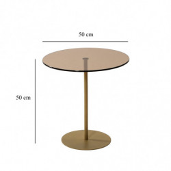 Mesa auxiliar Chill bronce oro Practica Hogar