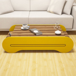 Mesa de centro Cool amarillo nogal Practica Hogar