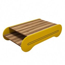 Mesa de centro Cool amarillo nogal Practica Hogar