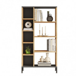 Librería RL3-AA pino atlántico antracita Practica Hogar