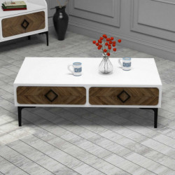 Conjunto de muebles de salón Samba nogal blanco Practica Hogar