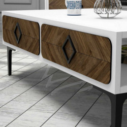 Conjunto de muebles de salón Samba nogal blanco Practica Hogar