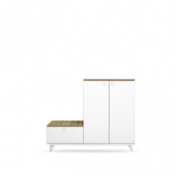 Recibidor Tasarım-L1312 roble blanco Practica Hogar