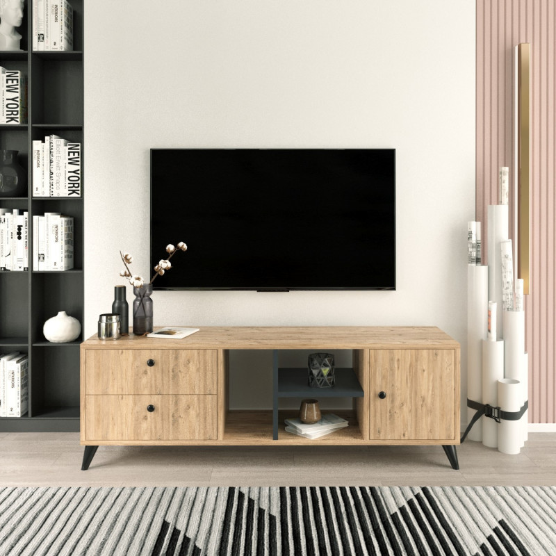 Mueble TV Onay-L3022 roble Practica Hogar Mueble TV Onay-L3022 roble Practica Hogar