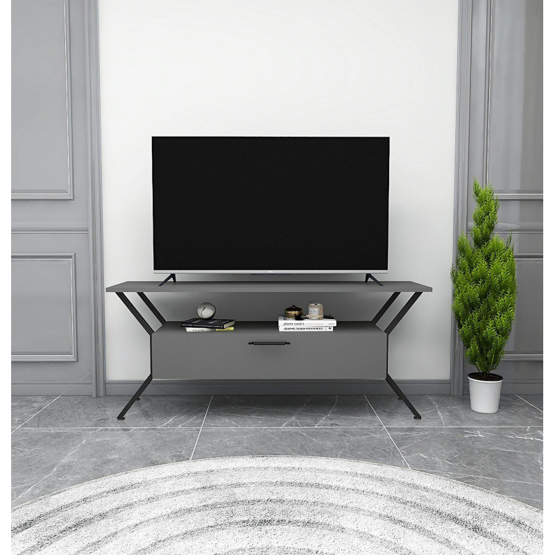 Mueble TV Tarz antracita negro Practica Hogar