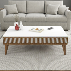 Conjunto de muebles de salón Milan 481 blanco nogal Practica Hogar