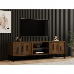 Mueble TV Shap nogal Practica Hogar