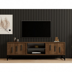 Mueble TV Shap nogal Practica Hogar
