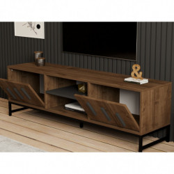 Mueble TV Shap nogal Practica Hogar