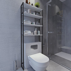 Mueble de baño Salzgitter L2050 blanco negro Practica Hogar