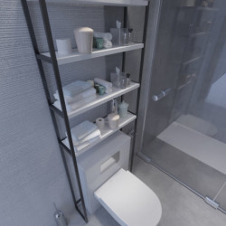 Mueble de baño Salzgitter L2050 blanco negro Practica Hogar