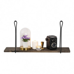 Estante de pared Amaryllis nogal oscuro negro Practica Hogar