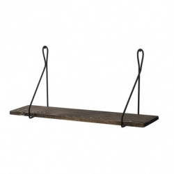 Estante de pared Amaryllis nogal oscuro negro Practica Hogar