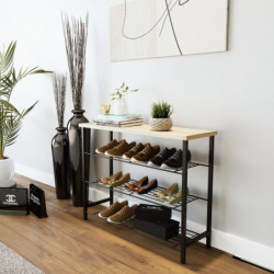 Zapatero Herne L2066 roble negro Practica Hogar