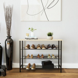 Zapatero Herne L2066 roble negro Practica Hogar