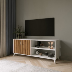 Mueble TV Tasarım-L3019 blanco Practica Hogar