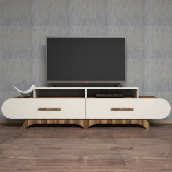 Mueble TV Flora crema nogal Practica Hogar