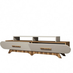 Mueble TV Flora crema nogal Practica Hogar
