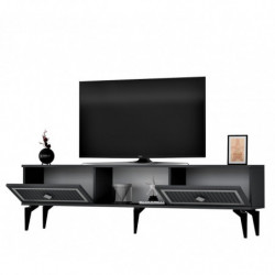 Mueble TV Nil Antracita Plata Practica Hogar