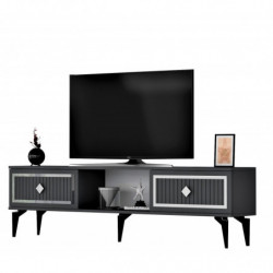 Mueble TV Nil Antracita Plata Practica Hogar