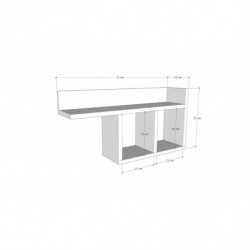Estante de pared Room blanco Practica Hogar