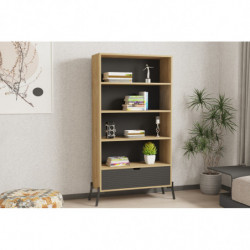 Librería Numana zafiro roble antracita Practica Hogar