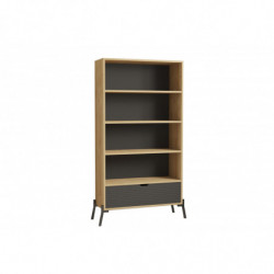 Librería Numana zafiro roble antracita Practica Hogar