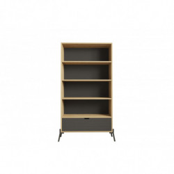 Librería Numana zafiro roble antracita Practica Hogar