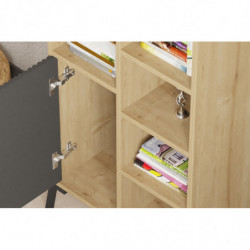 Librería Otranto zafiro roble antracita Practica Hogar