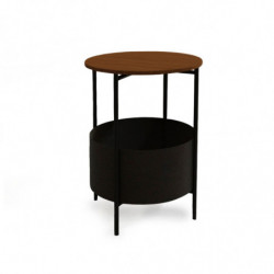 Mesa auxiliar Rosenheim L2020 negro nogal Practica Hogar