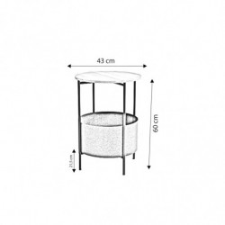 Mesa auxiliar Rosenheim L2020 negro nogal Practica Hogar