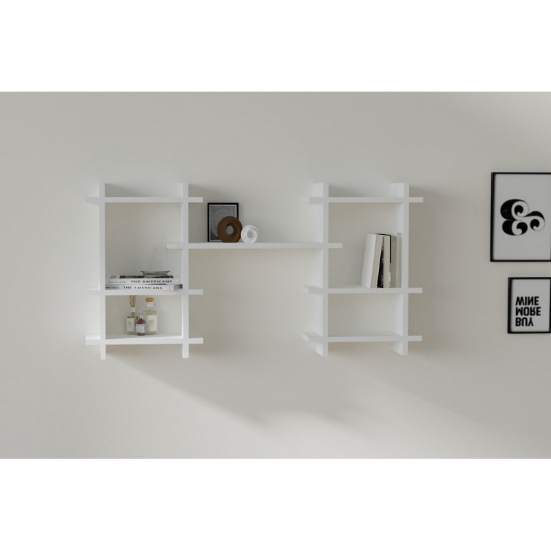 Estante de pared Tefo blanco Practica Hogar Estante de pared Tefo blanco Practica Hogar