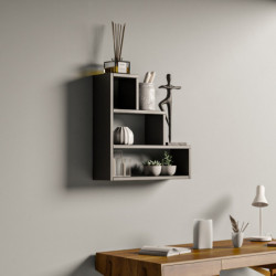 Estante de pared Piramit antracita Practica Hogar
