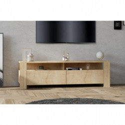Mueble TV con estante Combe roble zafiro Practica Hogar