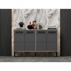 Mueble TV Stria Roble Zafiro Antracita Practica Hogar