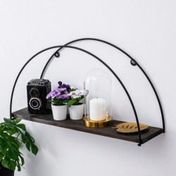 Estante de pared indicum nogal negro Practica Hogar