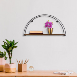 Estante de pared indicum nogal negro Practica Hogar