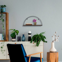 Estante de pared indicum nogal negro Practica Hogar