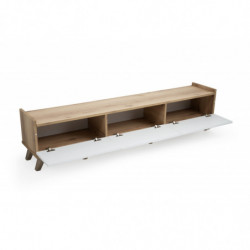 Mueble TV con estante Sumer E4020 roble blanco Practica Hogar