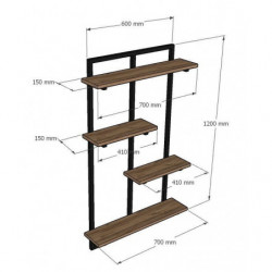 Estante de pared Dodo blanco Practica Hogar